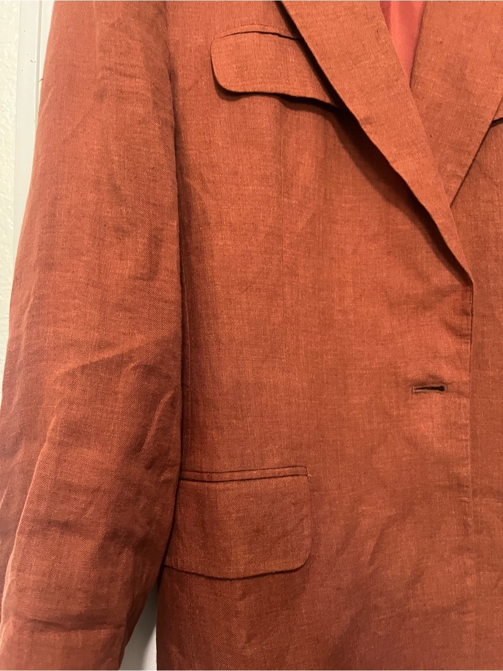 Vintage linen blazer - Picture 3 of 8